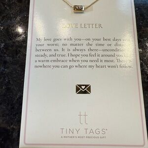 Tiny Tags Love Letter Gold Necklace with Pendant